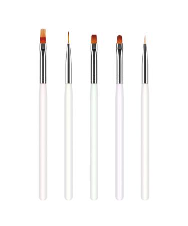 TEOYALL Aurora Nail Art Brushes Precision Nail Design Drawing Brushes Fine Liner Brushes Nail Ombre Brush Builder Gel Brush