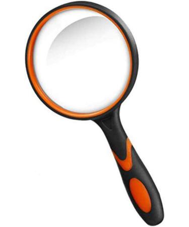 Professional 20x Handheld Reading Magnifier - 100mm Large Magnifying Lens with Soft Handle for Book Newspaper Reading Insect and Hobby Observation Classroom Full of Stars