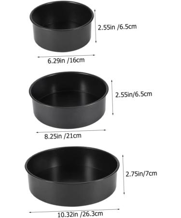Zerodeko 3pcs Set Chiffon Cake Mold Mini Cake Pans Baking Cake Pan Nonstick Bakeware Deep Cake Pans Dessert Molds Cheesecake Pan Round Cake Pans Wedding Cooking Utensils Bread Carbon Steel - Buy Online on GoSupps.com