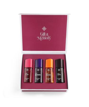 R iya Gift A Memory Perfume Fresh Unisex Eau De Parfum Spray | Premium Men & Women'S Set 4Nx20 Ml With Flirt Date Hugs Bonds Long Lasting Fine Fragrance Romantic Scent - Buy Online on GoSupps.com