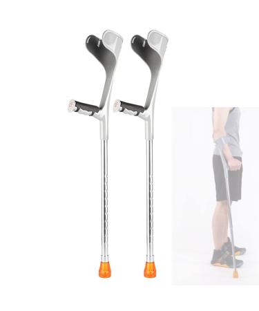 LINYUES Forearm Crutches for Adults Adjustable Crutches for Children Youth Elderly Lightweight Arm Crutches for Walking 1 Pair (Color : Black) Anniversary Grey