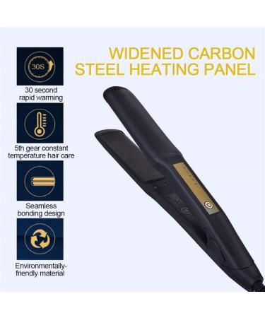 2-in-1 Hair Straightener & Curler - Tourmaline Ceramic Digital Flat Iron with 5 Temp Settings & 30s Instant Heat - Buy Online on GoSupps.com