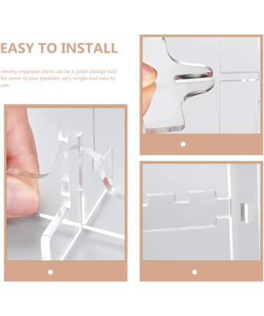 Earring Holder Earrings Organizers with Mini Hanger 2 Tier Jewelry Display Stand Acrylic Necklace Holder Decorative Jewelry Tree for Earrings Pendant Keychains Earring Holder Organizer/406 Transparent - Buy Online on GoSupps.com