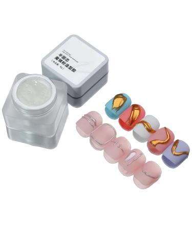 TQUXNGA 3D Painting Clear Nail Gel For Nails Art Powder 3D Sculpture Gel No Wipe UV Gel for Gel Drawing