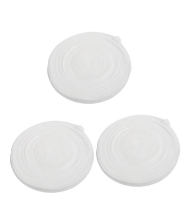 Hemoton 3 Rolls Tubular Elastic Gauze Hand Sponge Wrist Guards Leg Sprain Sports Sports Wrist Strap guaze Polyester Breathable White