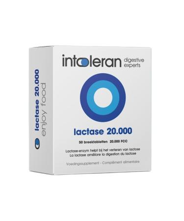 Lactase 20 000 enzymes digestives - 50 comprim s s cables avec | Compl ment alimentaire pour l'intol rance au lactose | Enzyme lactase qui aide dig rer les produits laitiers | Dosage le plus lev