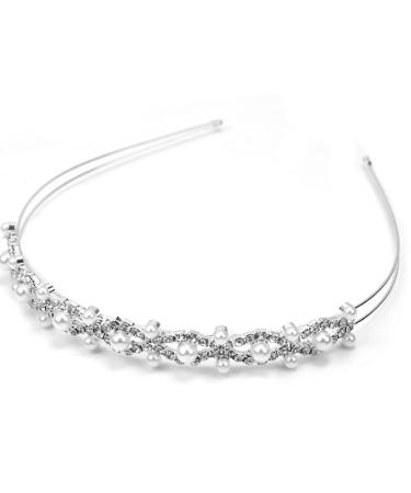 Rhinestone Art Pearls Wedding Bridal Hair Accessories Headband Hair Hoop Headpiece