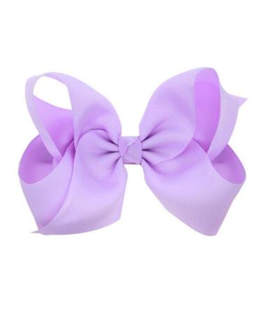 Hair Clips Boutique Hair Bows Alligator Clip for Women Girl Hairpin 6 Inch TSFJ02 (Light Purple)