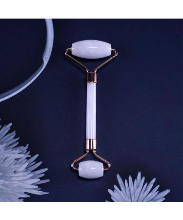 White Roller Gua Sha Face Roller - Skin Care Tool for Eye Massage & Self-Care Gifts | Beauty Set - Buy Online on GoSupps.com