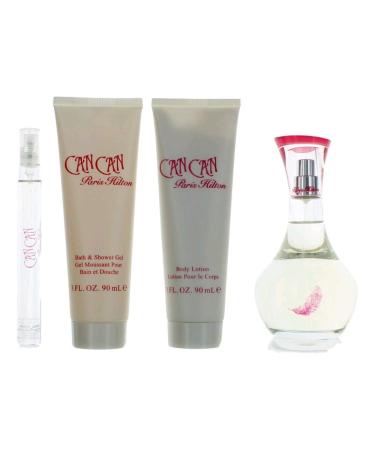 Paris Hilton Can Can for Women Gift Set (Eau de Parfum Spray Lotion Bath and Shower Gel Perfume Stick)