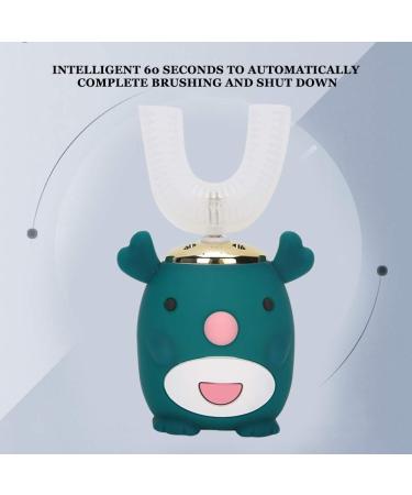 Rechargeable Electric Children's Toothbrush - U-Shaped Silicone Sonic Clean Cartoon Design IPX7 Waterproof (Ages 6-14) - Buy Online on GoSupps.com