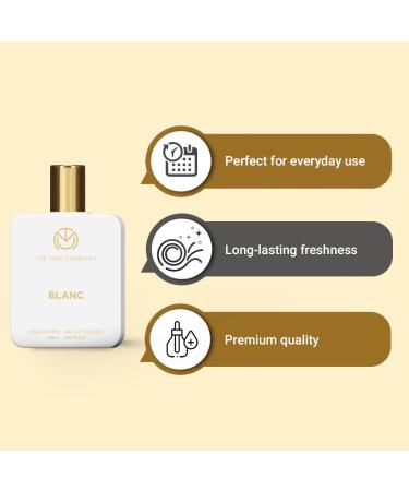 The Man Company Blanc Edt Perfume - Musk Citrusy & Aromatic Scent For Men| Premium Long-Lasting Fragrance Spray | Gift For Men Gift For Him - 50Ml - Buy Online on GoSupps.com