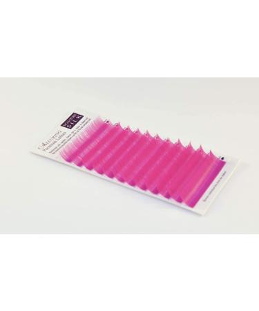 Alluring Mixed Size Color Lashes for Eyelash Extenions C curl 0.07mm Mix (10mm to 14mm) Magenta