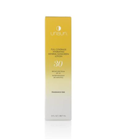 Unsun Full Coverage Mineral Body Sunscreen SPF 30 - Hydrating & Moisturizing Lotion - 3 fl oz - Buy Online on GoSupps.com