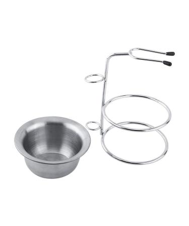 Modern Stainless Steel Shaving Brush Stand & Soap Dish Kit - Perfect Shaving Accessories for Men - Buy Online on GoSupps.com
