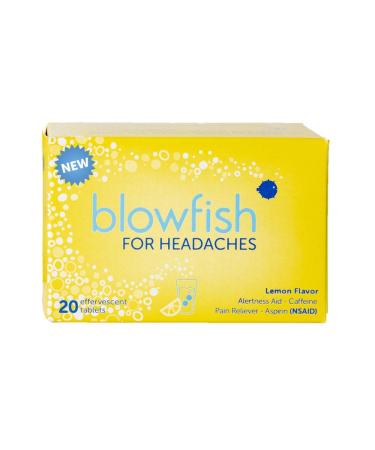 Blowfish for Headaches | New Maximum Strength Effervescent Formula Treats Headaches Fast (1 Pack) 20 Count (Pack of 1)