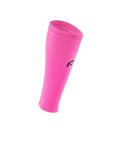 PRO Compression Calf Compression Sleeve for Calf Pain Relief | Calf Guard for Running, Cycling, Nurses, and Sports Small/Medium Neon Pink