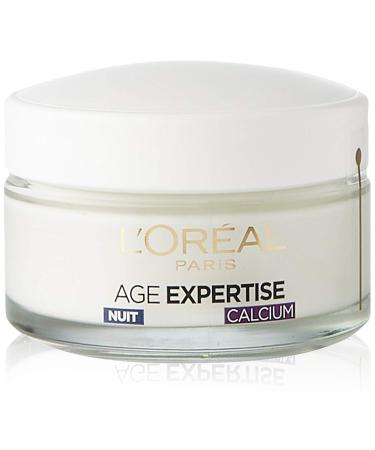 L'Oreal Paris L'Or al Paris - Fortifying Anti-Aging Night Cream - Triple Action Redensifying Anti-Wrinkle Night Care - Enriched with Calcium - For Mature Skin - From age 55 - Age Expertise - 50 ml