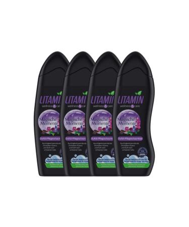 4er set litamin magical moments fragrance foam bath (4x750ml)- with black calla & orchid essence gently cleans and contains no microplastic particles is paraben and silicone-free