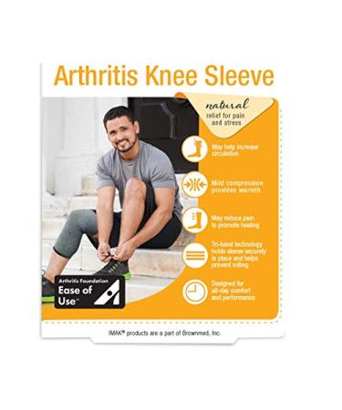 IMAK Compression Arthritis Knee Sleeve - Brace to Support Chronic Pain Relief - Medium