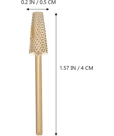 FRCOLOR Nail Polisher Manicure Supplies Pedicure Polishing Drill Nail File Drill Bit Nail Polishing Bits Nails Gel Remover Nail Gel Drill Bit Nail File Bits Tool Sander Electric Plastic 4x0.5cm Golden 1 - Buy Online on GoSupps.com