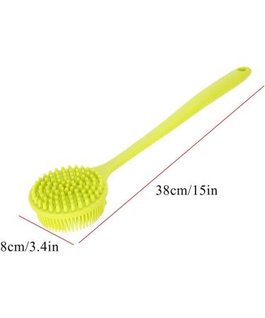 Soft Silicone Body Brush with Long Handle - Best Back Bath Shower Massage Tool for Exfoliating - Buy Online on GoSupps.com