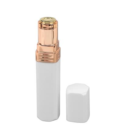 Electric Hair Removal Trimmer Painfree Circular Motion Technology Portable AA Battery Operated Compact Design for Home and Travel ABS Material White (ABS) #1