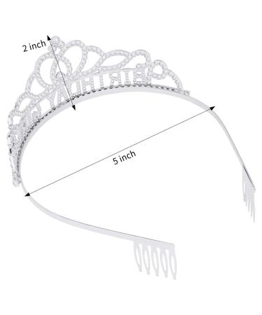 Birthday Princess Set: Crown, Sash, Tiara & Headband in Pink - Rhinestone Happy Birthday Accessories for Women - Buy Online on GoSupps.com