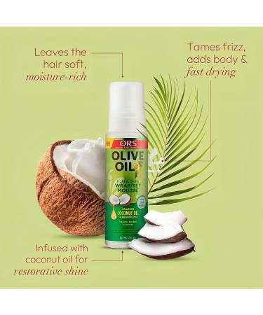 ORS - Olive Oil Mousse (Hold & Shine) Coconut Oil Restorer to fix and give shine 2 units x 207 ml - Promo Pack - Buy Online on GoSupps.com
