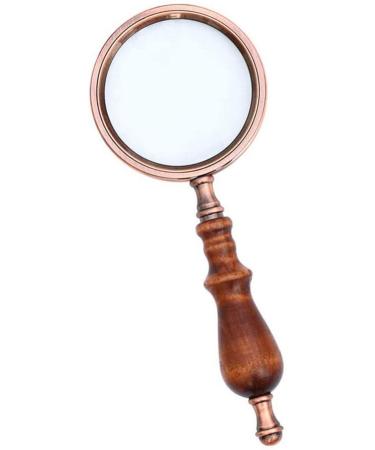 10X Magnifying Glass Antique Handheld Magnifier Loupe Optical Glass Magnifying Glass Reading Magnifier Aid Loupe for Seniors Reading Books Newspaper Learning Fault Finding Vision