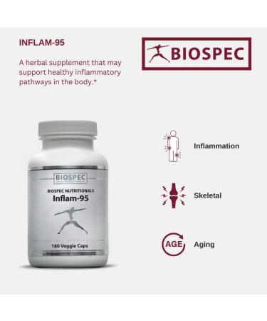 BIOSPEC NUTRITIONALS Inflam-95 - Ginger Root Extract 2 000 mg Curcumin Root Extract Boswellia Serrata Extract Nettle Leaf Extract Bioperine - Support Healthy Inflammatory Response* 180 Count (Pack of 1) - Buy Online on GoSupps.com