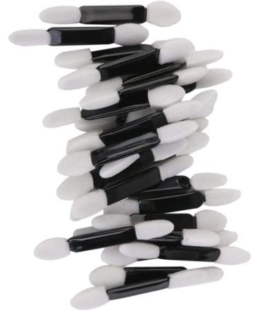 50pcs Disposable Ended Sponge Eye Shadow Applicators Dual Sided Eyeshadow Brush Sponge Tipped Oval Makeup Applicator Black - Buy Online on GoSupps.com