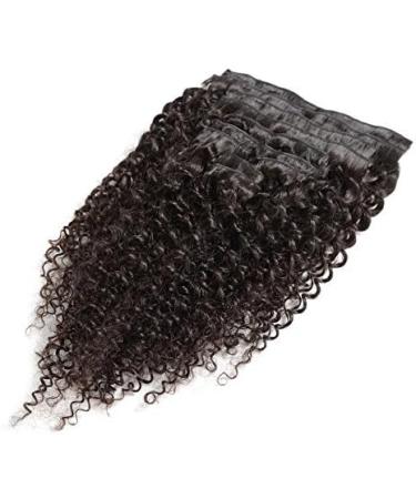 12 Inch -28 Inch Kinky Curly Clip in Hair Extensions Clip Ins Brazilian Remy Human Hair for Black Women Natural Color 8 pieces 70g/One Set (12") - Buy Online on GoSupps.com