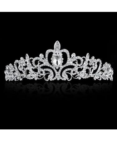 Silver Tiara Set - Princess Crowns for Prom, Wedding, Homecoming - Pack of 6 - Buy Online on GoSupps.com