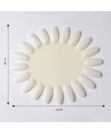 400 Nail Polish Sticks - White/Clear Nail Art Tips Display and Practice Wheel - Buy Online on GoSupps.com