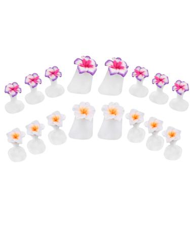 HEALLILY 2 Set Toe Separator Nail Polish Toe Spacers Silicone Flower Shape Individual Fingers Nail Stretchers Polish Guards Pedicure Tool - Buy Online on GoSupps.com