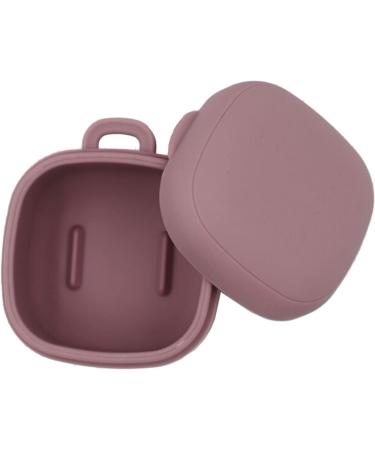 Silicone Pacifier Case - Dustproof Dummy Storage Holder with Lid & Hooks | Newborn Care Accessory - Brown - Buy Online on GoSupps.com