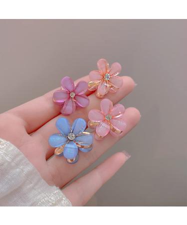 Ahoney 12Pcs Crystal Mini Flower Hair Clips for Women - Bling Bling Hair Accessories in 6 Colors - Buy Online on GoSupps.com