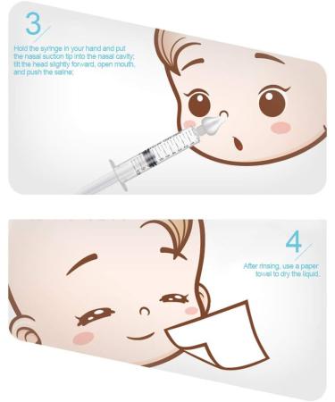 Baby Nasal Aspirators Set | Portable Infant Nose Cleaner | 10ml Professional Nasal Irrigator | Reusable Silicone Tips | For 4+ Month Infants - Buy Online on GoSupps.com