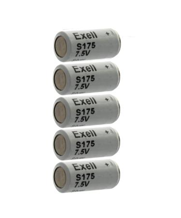 5pc Exell S175 Silver Oxide 7.5V Battery TR175S MN175 A175