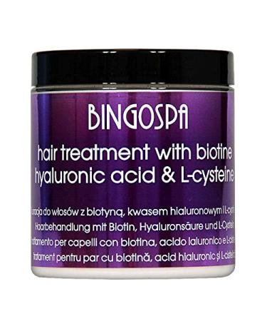 BINGOSPA Hair treatment with biotin hyaluronic acid and Lcysteine for strong hair nourished hair roots 250 g