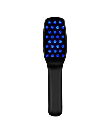 Peigne lectrique pour la croissance des cheveux masseur du cuir chevelu pour la croissance des cheveux th rapie par la lumi re rouge et bleue brosse de massage lectrique portable pour Noir