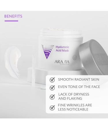 ARAVIA Hyaluronic Acid Mask - Super Moisturizing Cream-Mask 300ml | Hydration Boost for All Skin Types - Buy Online on GoSupps.com