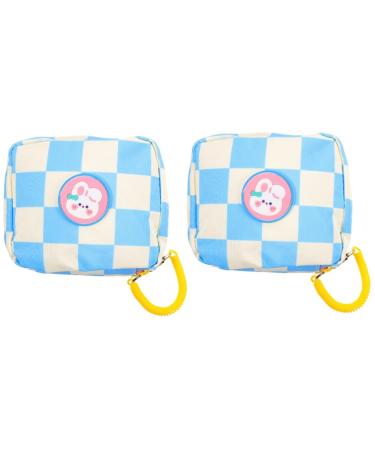 Healifty 2pcs Aunt's Towel Storage Bag Zipper Wallet Cutie Holder Ladies Handbags Tampon Disposal Bags Reusable Tampon Holder Multi-function Period Bag Portable Period Bag Female Supply Pu