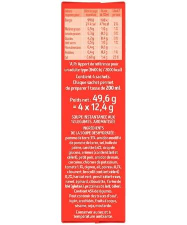  G n rique ROYCO - Creamy 12 Vegetable Soup in individual 49g sachets - Instant preparation for a tasty and nutritious soup. - Pack of 4 - Sold in Packs - Buy Online on GoSupps.com