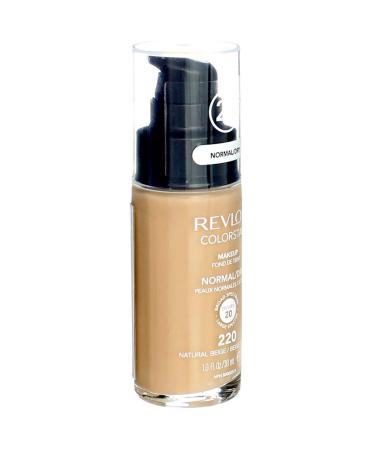 Revlon ColorStay Natural Beige 220 Makeup for Normal/Dry Skin - 1 oz (Pack of 2) - Buy Online on GoSupps.com