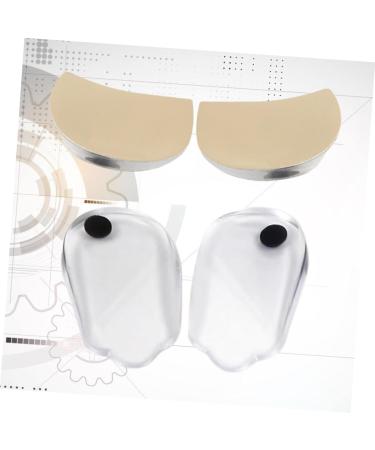 FOMIYES Heel Lift Inserts - 2 Pairs After Corrective Pad Insoles | Half Transparent Shoe Pads for Heel Correction (11x6cm - Buy Online on GoSupps.com