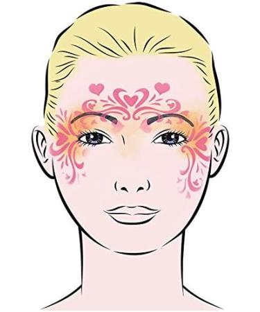 Eulenspiegel 109373 Face Painting Stencil - Retro Hearts for Stunning International Designs - Buy Online on GoSupps.com