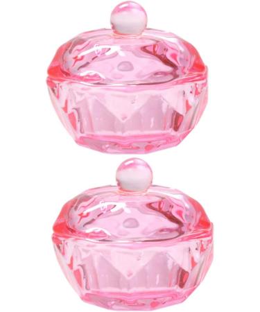 FRCOLOR 4 Pcs Glass Dampen Dish Plate Monomer Dish with Lid Monomer Holder Dappen Dish with Lid Acrylic Liquid Holder Dappen Bowl Acrylic Powder Storage Pink Nail Manicure Tools 4.2x4.2cmx2pcs Pinkx2pcs - Buy Online on GoSupps.com