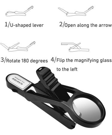 CAREOR Nail Clippers with Magnifying Glass Stainless Steel Fingernails & Toenails Clippers for Elderly Professional Nail Trimmer Reduce Eye Strain (Black) - Buy Online on GoSupps.com